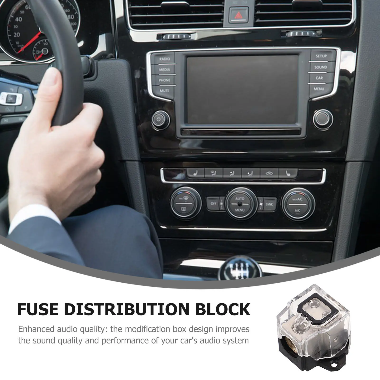 Power Distribution Block 4 Way Car Audio Amp Ground Distributor Splitter Auto Audio Amplifier Connection Block Flame Retardant