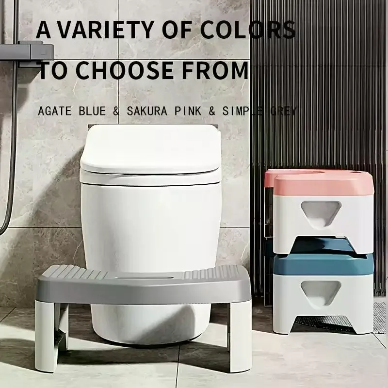 1Pc Toilet Stool For Bathroom, Comfort Toilet Stool For Adult Kids Pregnant Women
