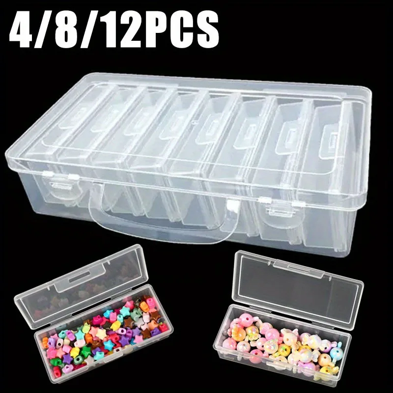 105 Long Box 8pcs Earphones Data Cable Dust-proof Storage Box Desktop Sundries Sorting Bedroom Induction Storage Box