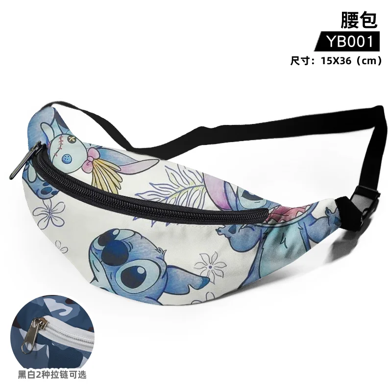 Disney Stitch C54671 Anime torba na klatkę piersiową Cartoon dostosowana torba na ramię na co dzień torebka do przechowywania Unisex prezent