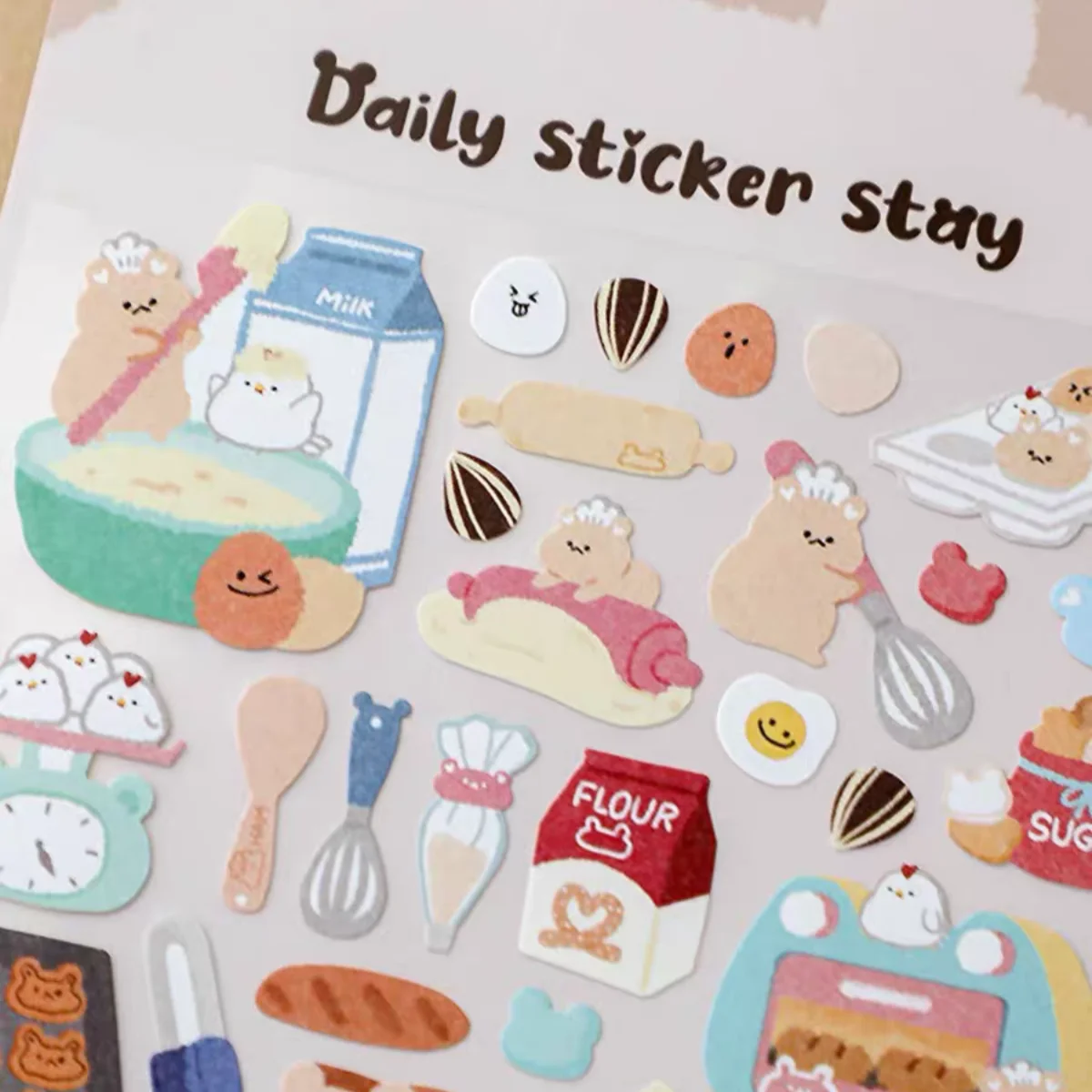 Korean Import Original BONITO Hamster Bakery Cake Desserts Stickers Scrapbooking Diy Journal Diary Cute Stationery Sticker Gift