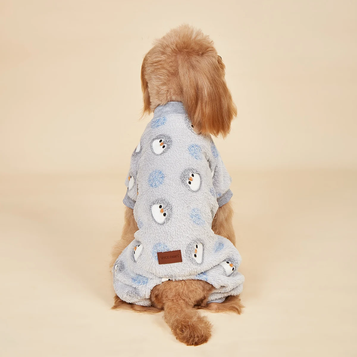 Plush Dog Pajamas for Small Dogs Girl Winter Warm Puppy Pjs Fleece Clothes Sweater Outfit Cold Weather Dog Cute Fox Penguin Pet