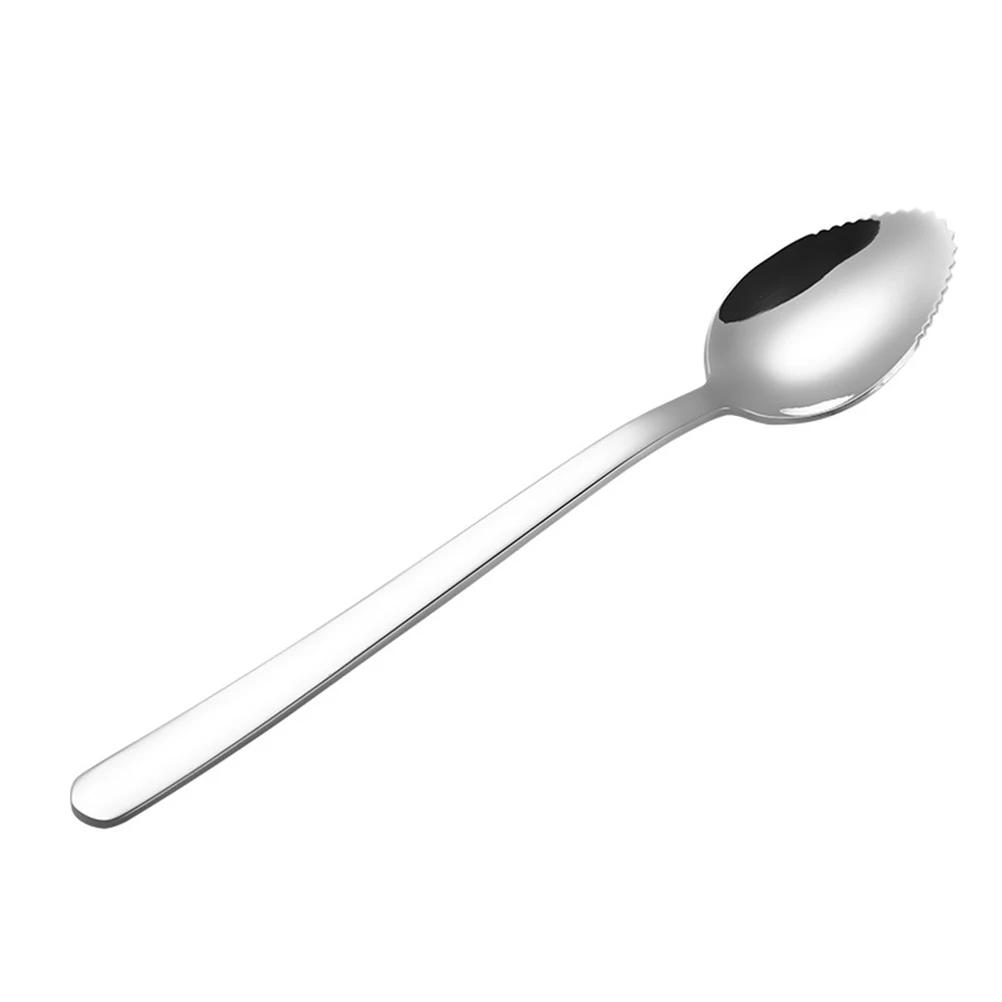 

Stainless Steel Scoop Kitchen Accessories Tableware Grapefruit Stainless Steel Spoon Cutting Tableware Serrated Spoon Tool