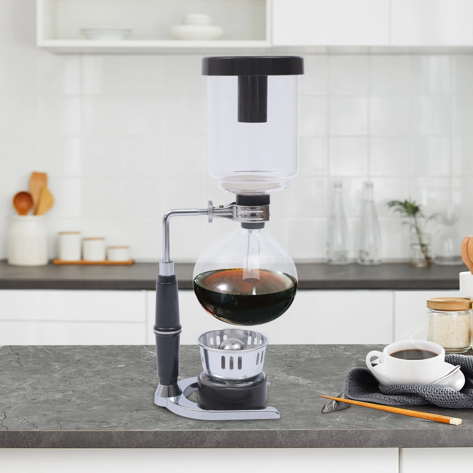 

Сифонная вакуумная кофеварка — незаменимая рождественское заваривание, настольный сифонный горшок для дома, офиса и праздничных собраний