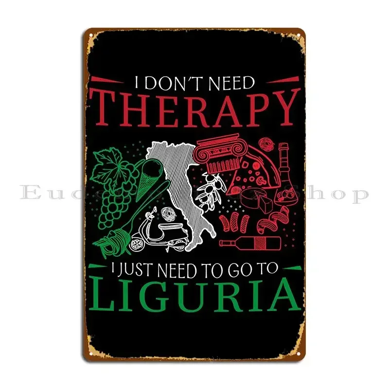 Letrero Metálico Personalizado Liguria Lover Italy, Pintura Personalizada, Letrero de Metal para Sala de Estar, Póster