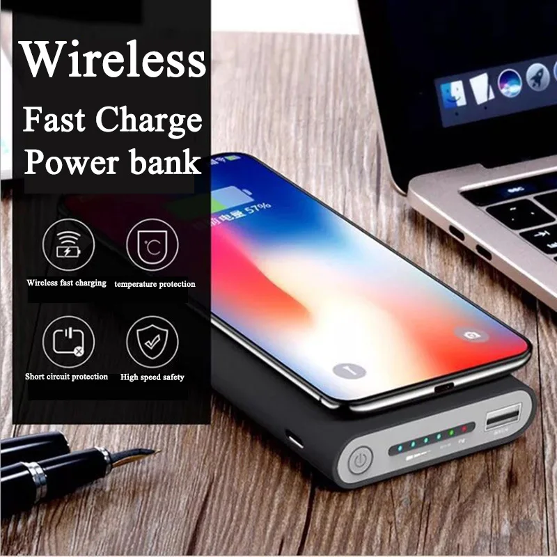 20000mAh Wireless Power Bank Two-way Super Fast Charging Powerbank Portable Charger Type-c External Battery Pack for IPhone New