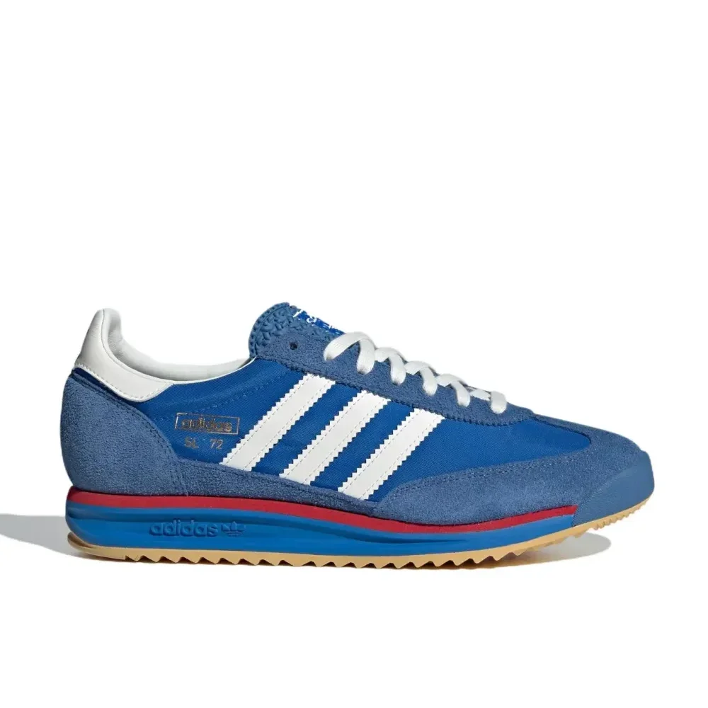 Zapatillas Adidas SL 72 RS de suela fina para hombre y mujer, zapatos informales ligeros y cómodos para invierno, zapatillas clásicas Retro, azul y blanco