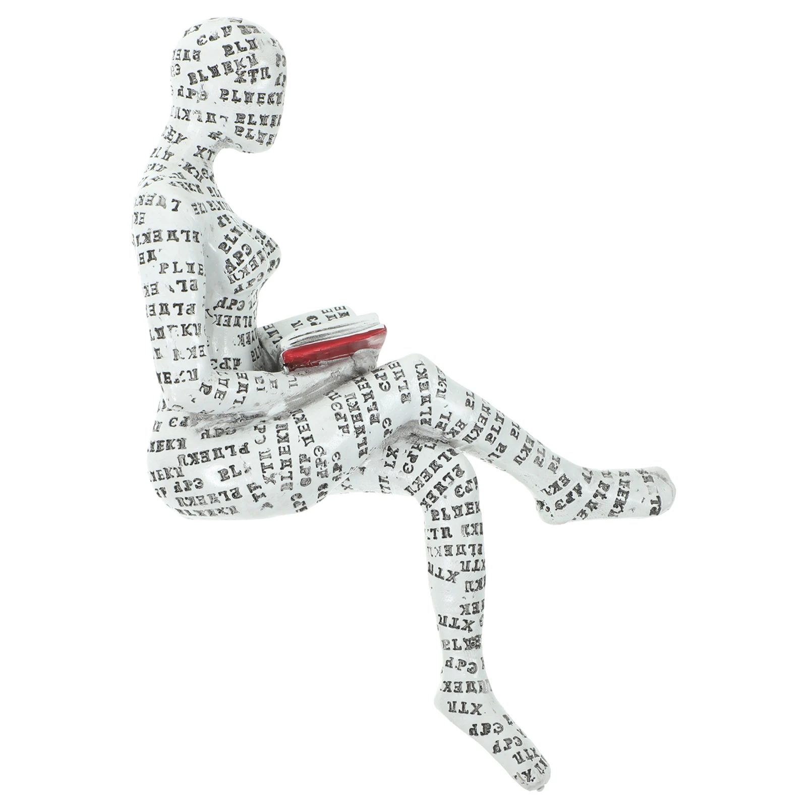 

Reading Women Figurines Resin Craft Home Decor Elegant Statue Abstract Bookshelf Figure Desk nament Household Accessories