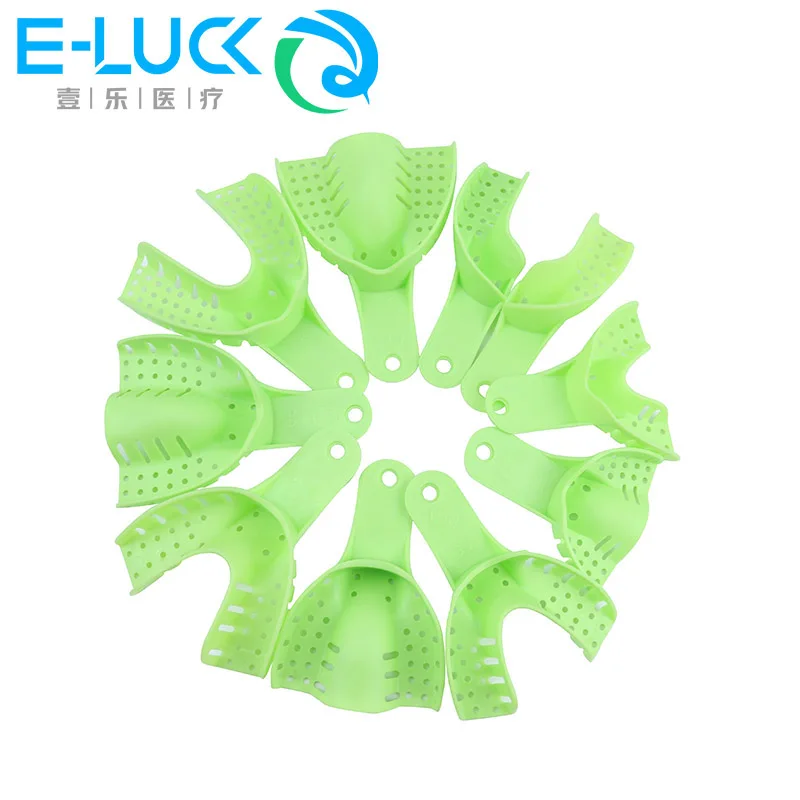 10pcs Dental Impression Trays Plastic Teeth Holders Dentistry Materials Oral Hygiene Clinic Dentist Product Impression Tray