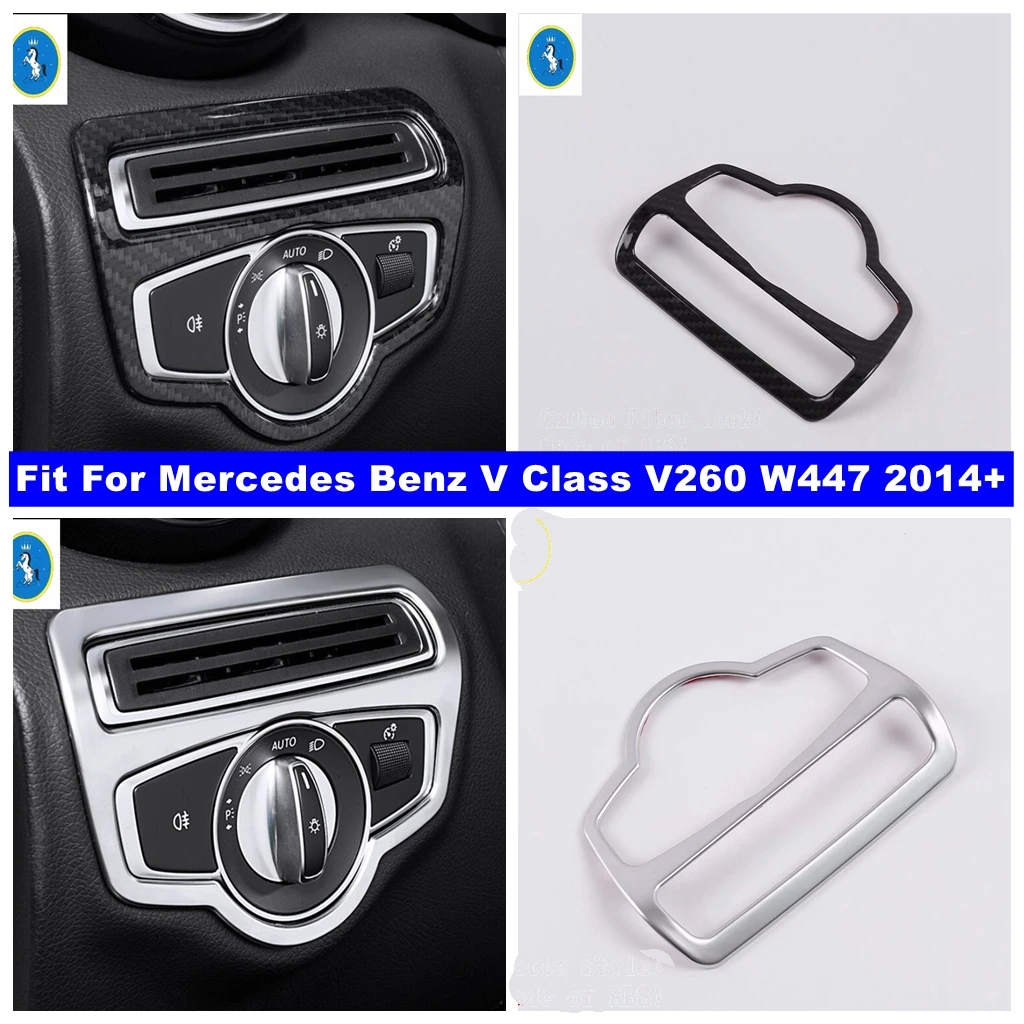 

Head Light Lamp Switch Button Accessories Cover Trim Fit For Mercedes Benz V Class V260 W447 2014 - 2021 Matte / Carbon Fiber