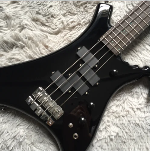 Flyoung Wholesale Electric Bass Guitar Unusual Shape Bass  4 Strings Bass Guitar