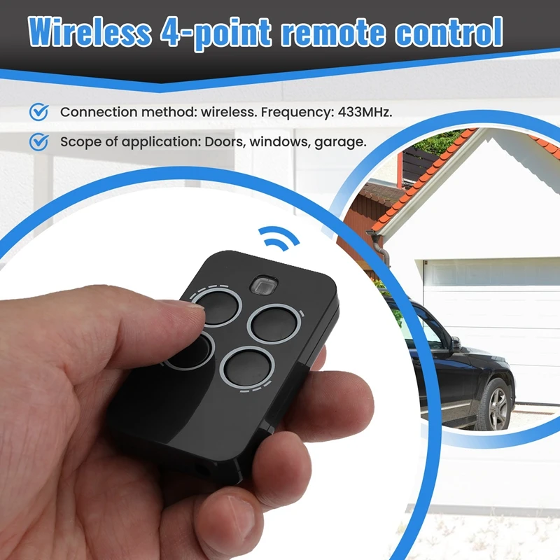 Garage Door / Gate Remote Control 433Mhz Gate Control Rolling Code Remote Control Garage Opener