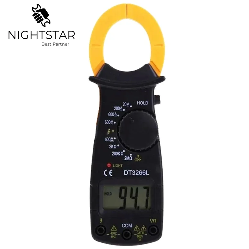 Digital Amper Clamp Meter Multimeter Current Clamp Pincers Voltmeter Ammeter AC DC Ohm Current Voltage Tester DT-3266L