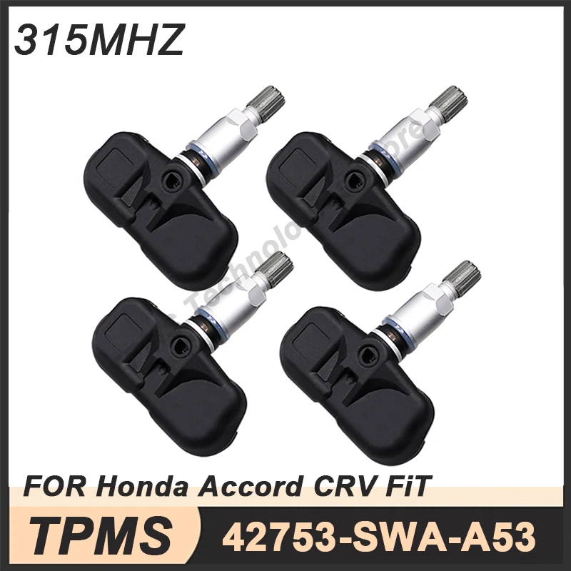 

1/4PCS TPMS Sensor Tire Pressure Monitoring Sensor For 2008 2009 2010 Honda Accord CRV FiT Accord S2000 315MHZ
