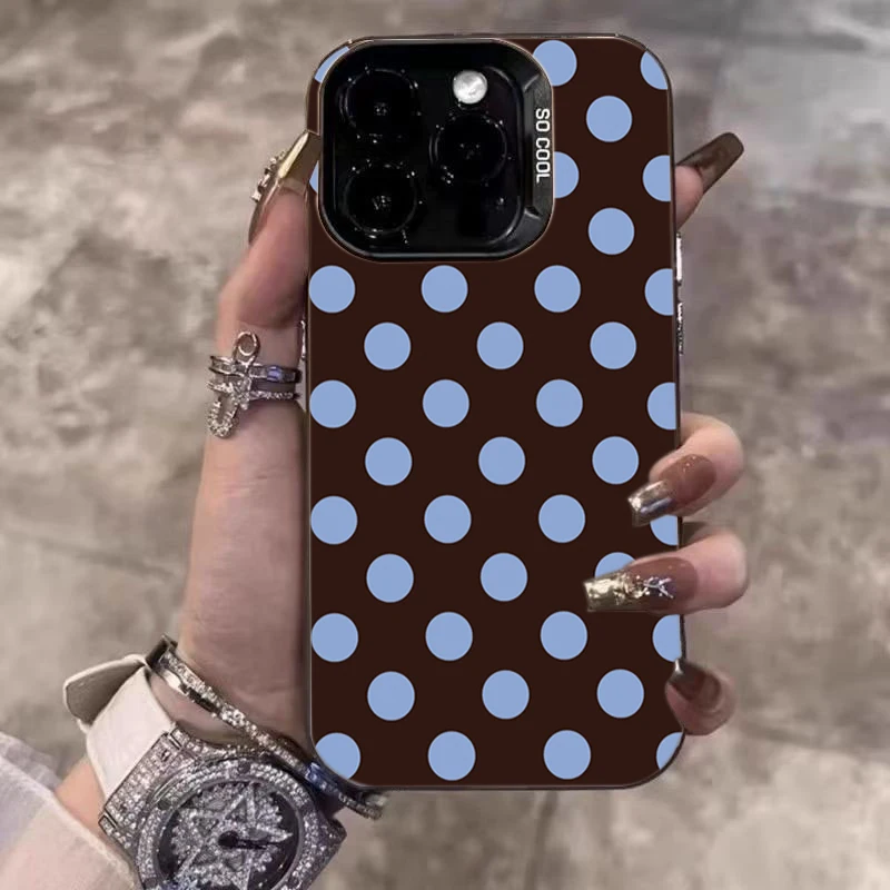 

Black Dots Bow Label Phone Case For Xiaomi Mi 11 Lite 5G 15T 14T 13T 12T 14 13 12 Poco F7 F6 X7 X6 X5 M6 Pro F5 Laser Hard Cover
