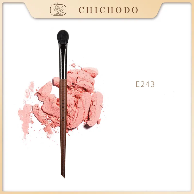 Chichodo Cosmetische Borstel-Laser Gesneden Gunstige Wolken Patroon Tube Make-Up Borstels-Geitenhaar Oogschaduw Brush-E243