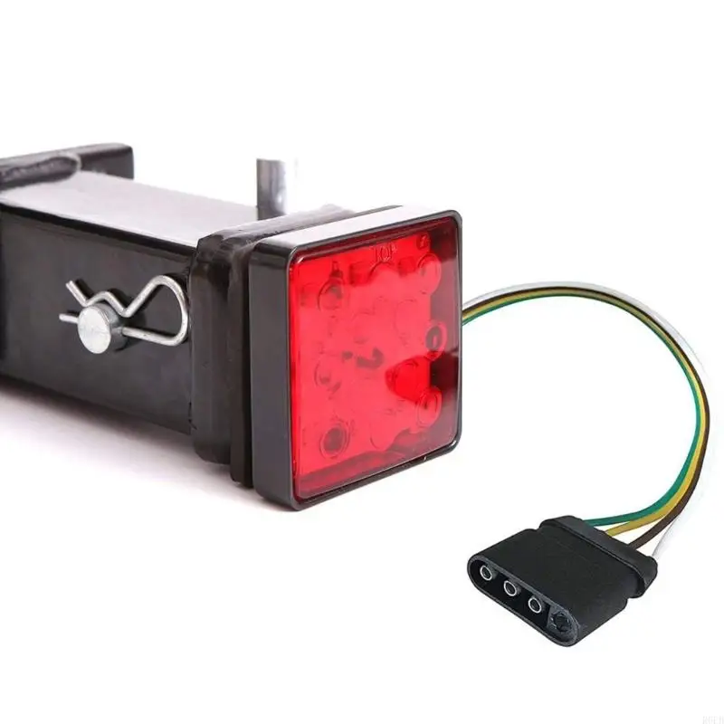 Energy Efficient 12 LED Trailer Light Brake Light Trailer Hitch Cover Waterproof For Various Weather Conditions R6FB