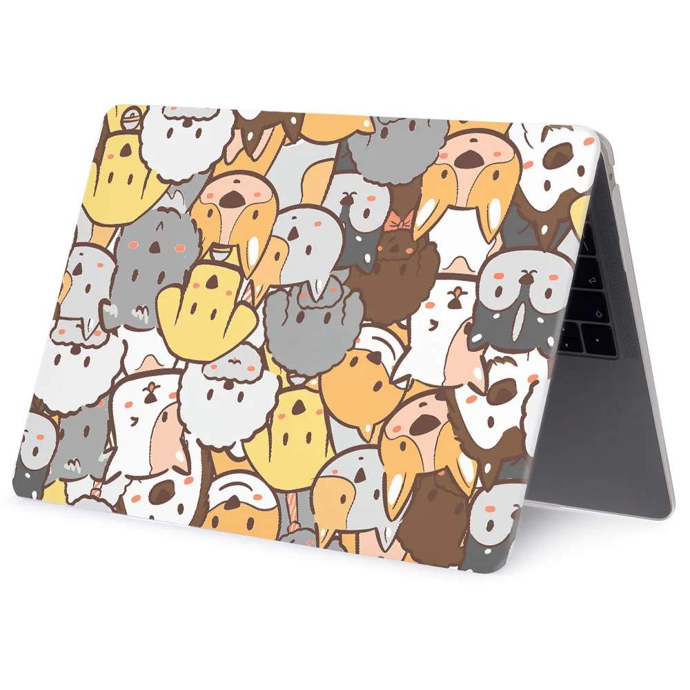 Laptop Case for MacBook Air 13.6 M4 2025 Case M3 A3240 Hard Shell for MacBook Pro 13 M1 M2 A2338 Cute Printed bottom shell