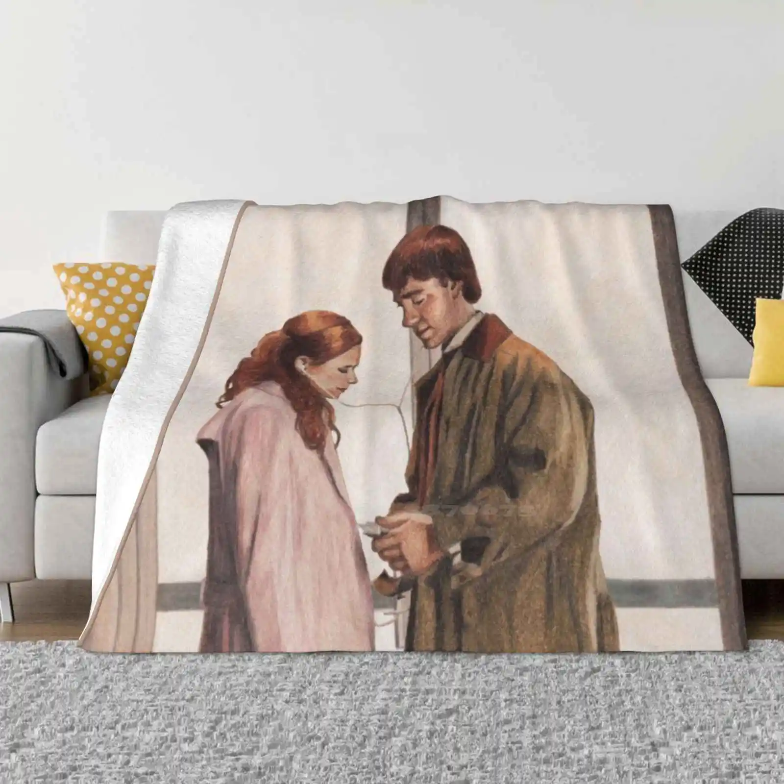 Swaying Isn'T Dancing Best Selling Room Household Flannel Blanket The Office Jim Halpert Pam Beesly Jim And Pam