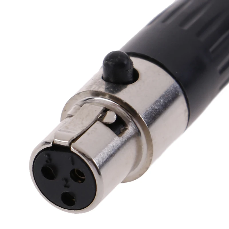 Hot 1Pcs Mini XLR 3 4 Pin Female Plug Small XLR Audio Microphone Connector For MIC Soldering Straight