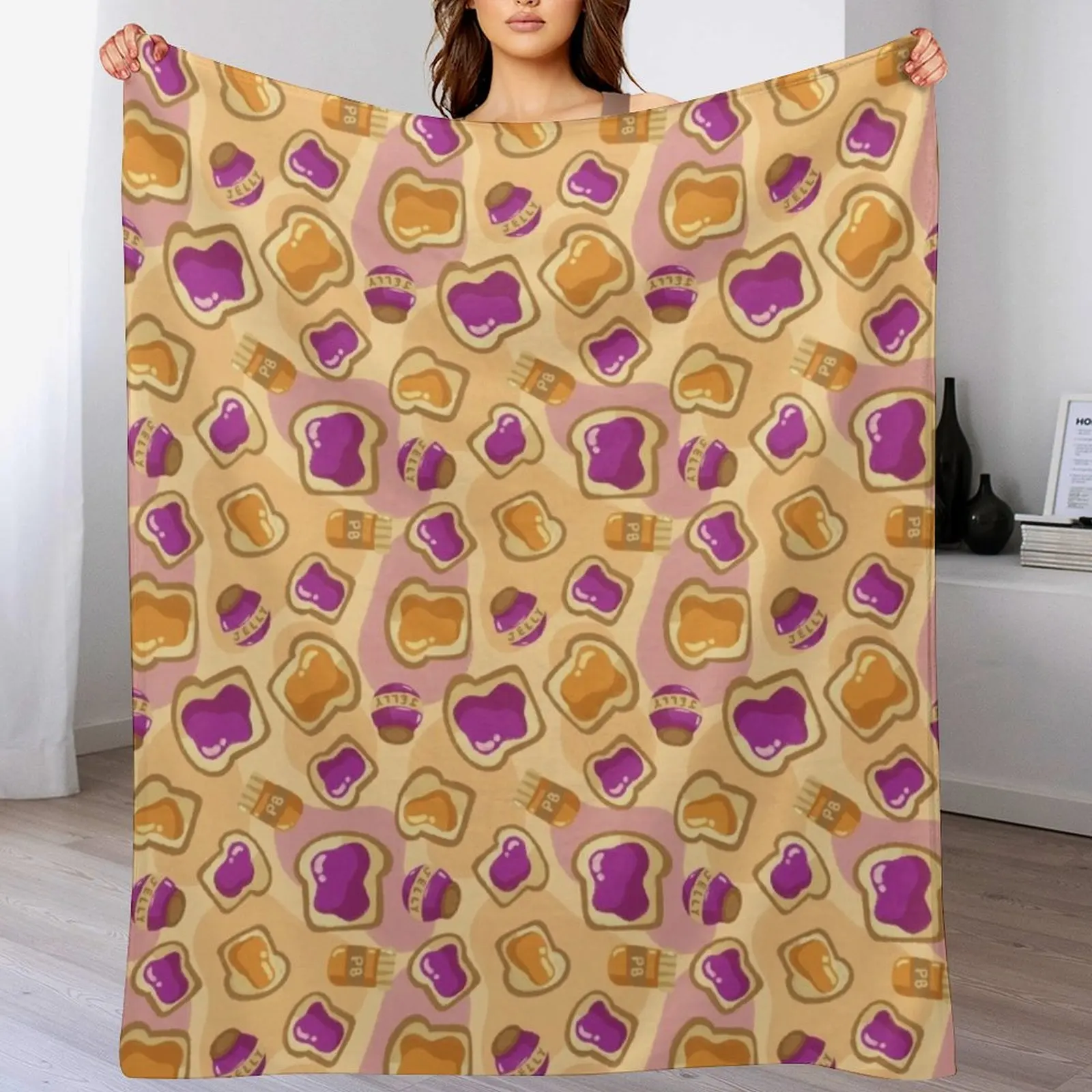 

Peanut Butter & Jelly Throw Blanket Blankets For Bed Luxury Brand Vintage Blankets