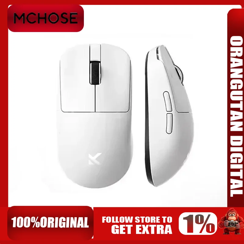ماوس MCHOSE L7 Pro Ultra E-Sports ثلاثي الأوضاع Game Pro سماعة لاسلكية تعمل بالبلوتوث PAW3395 خفيف الوزن #1