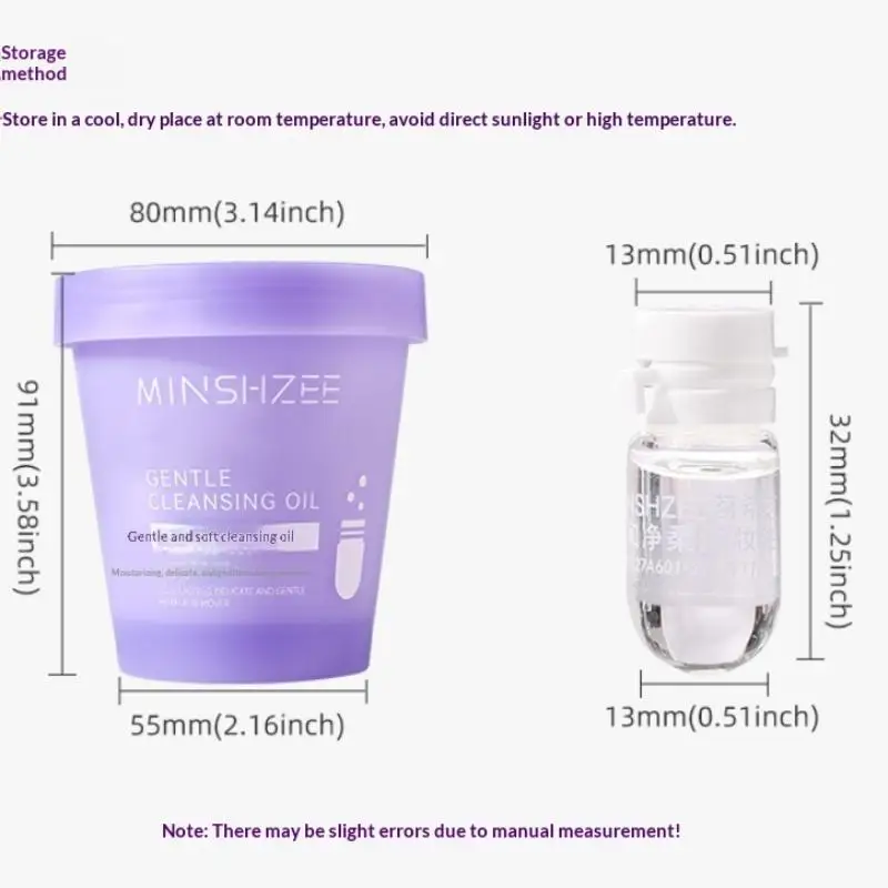 20Pcs Cleansing Oil Single-Use Portable Travel Makeup Remover Oil Gentle Deep Cleansing Mild Non-irritating Pore Cleansing Oil" image 6