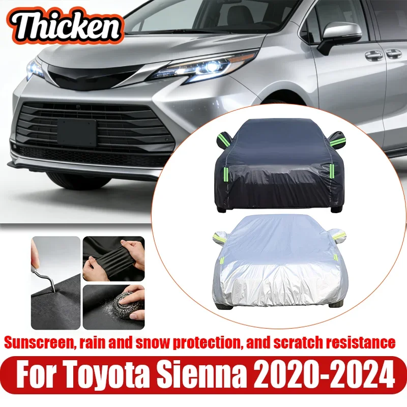 

Suitable for 2020-2024 Toyota Sienna Custom Waterproof Car Cover Outdoor All-Weather Windproof Snowproof Rainproof Hail Sunproof