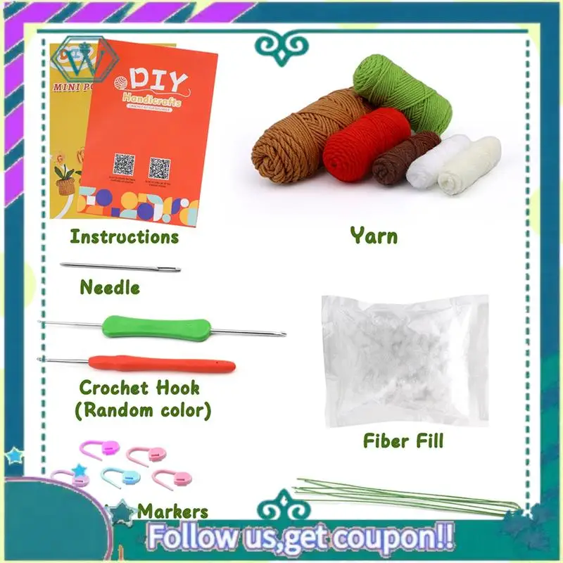 Kit de ganchillo de cártamo A09P con agujas de hilo de tejer de felpa fácil (juego 3 en 1)