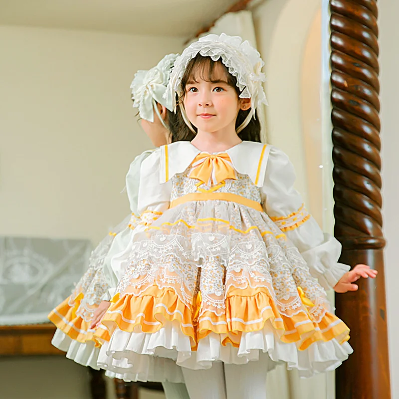 

Branch Bud Children's Clothing Little Girl Lolita Dress Foreign Style Lolita Skirt Spring and Autumn Children Lolita Princess