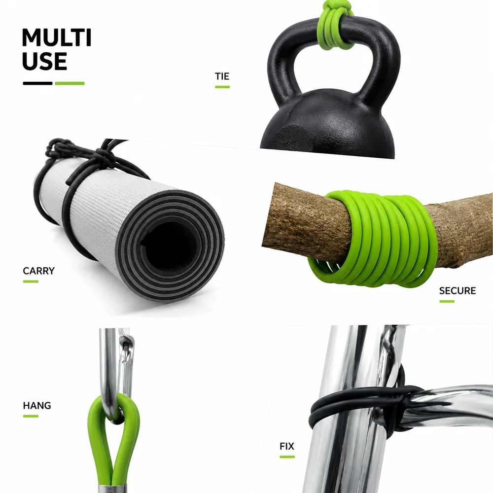 black/bright green Natural latex solid strip Dia 6mm High rebound/wear-resistant/industrial cushioning soundproof rubber strip