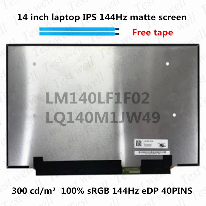 

14" IPS Laptop LCD Screen 144Hz LM140LF1F02 LQ140M1JW49 120Hz LM140LF1F01 For ASUS ROG Zephyrus G14 GA401Q PX401Q 40pins eDP