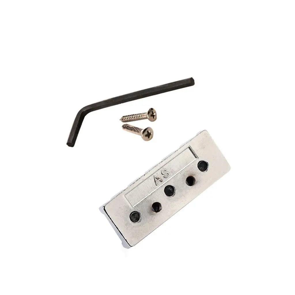 Double Tremolo Bridge System String Locking Nut Chrome Guitar Accessory for Electric Guitar Tuning Stability