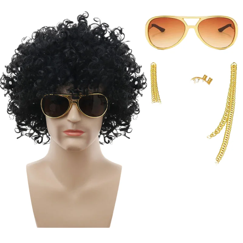 

Мужской парик в стиле панк Sle, хэви-метал, дискотека, хип-хоп, искусственные волосы, полный размер, универсальный комплект париков для взрослых для одного человека