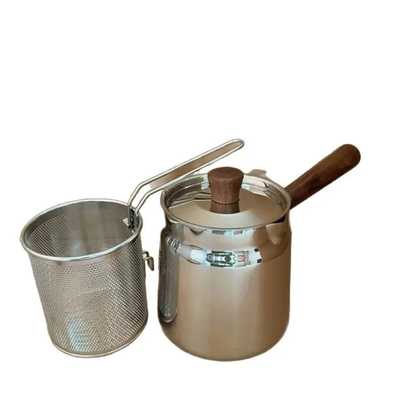 

household small heightened and deepened tempura, induction cooker with filter screen, fuel-saving small fryer