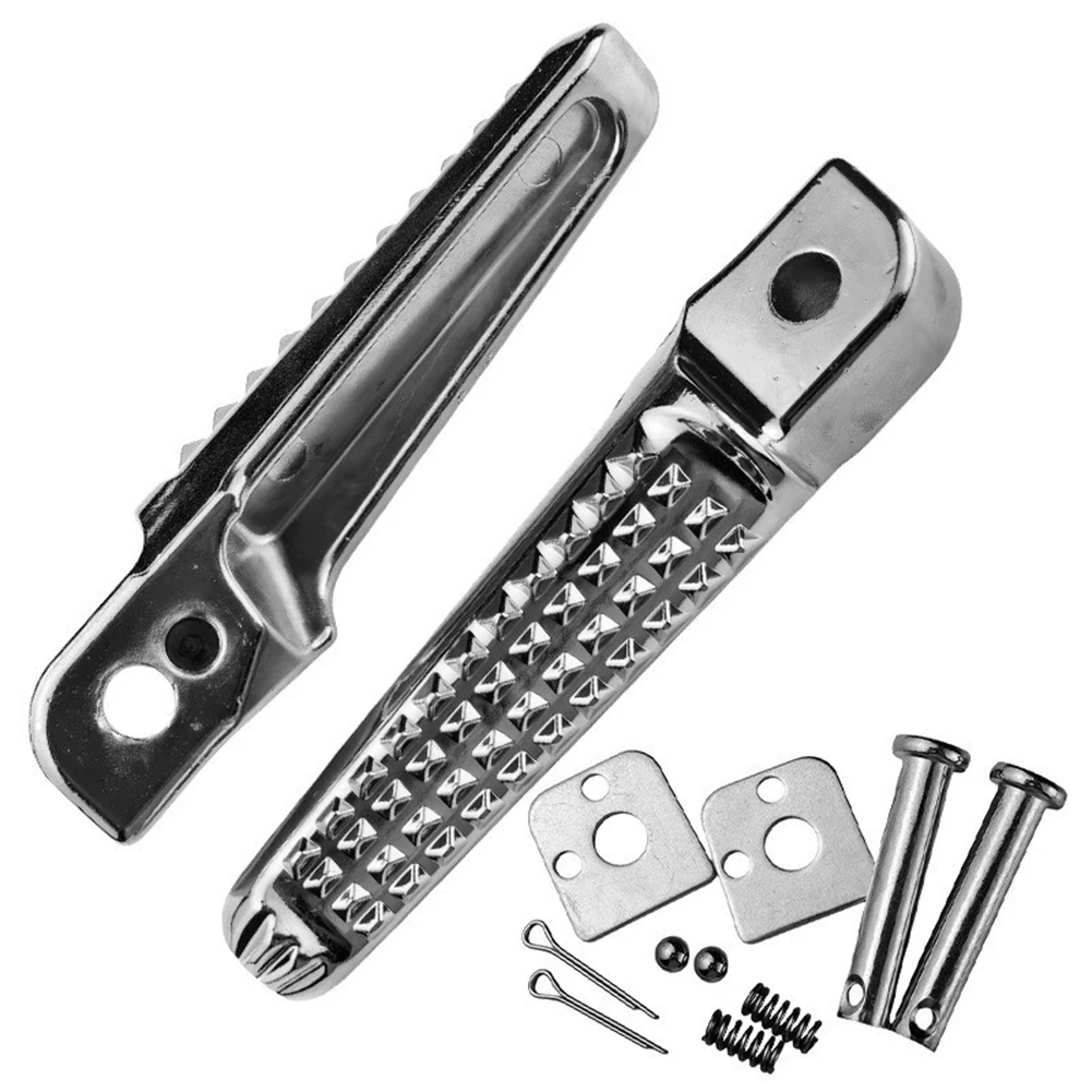 1 Pair Motorcycle Foot Pegs Footrests Black Pedals Aluminum Alloy Pedals Suitable For Most Motorcycles Wear-Resistant image 4