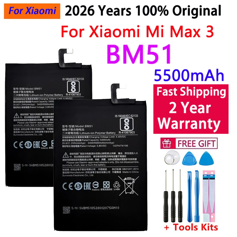 Original Battery BN40 BN42 BM49 BM50 BM51 For Xiaomi Redmi 4 Pro Prime 3G RAM 32G ROM Edition Redrice 4 Redmi4 Mi Max Max2 Max3