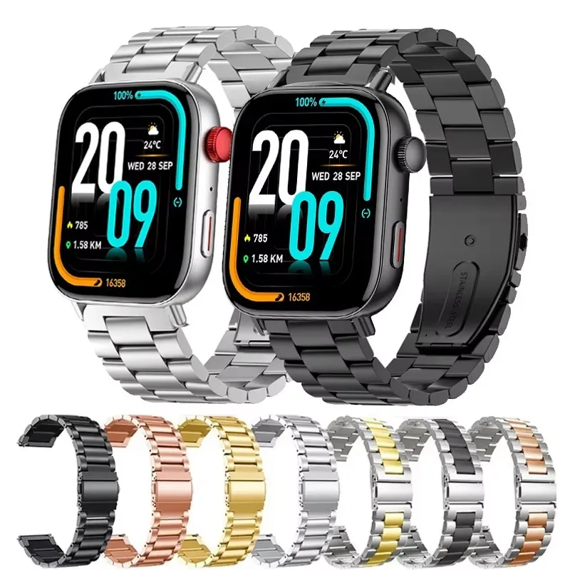 Watch Strap For COLMI C8 Max Strap 22mm Stainless Steel Metal Band Bracelet For COLMI C81 C63 P60 P71 P68 M42 I11 I30 Band