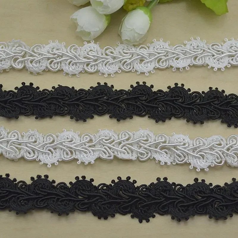 5Meters/16.4Ft Per Pack of New Lace Trim Clothing Accessories DIY Handmade Products Women's Dress Double S-Shaped Bead-Shaped Sn