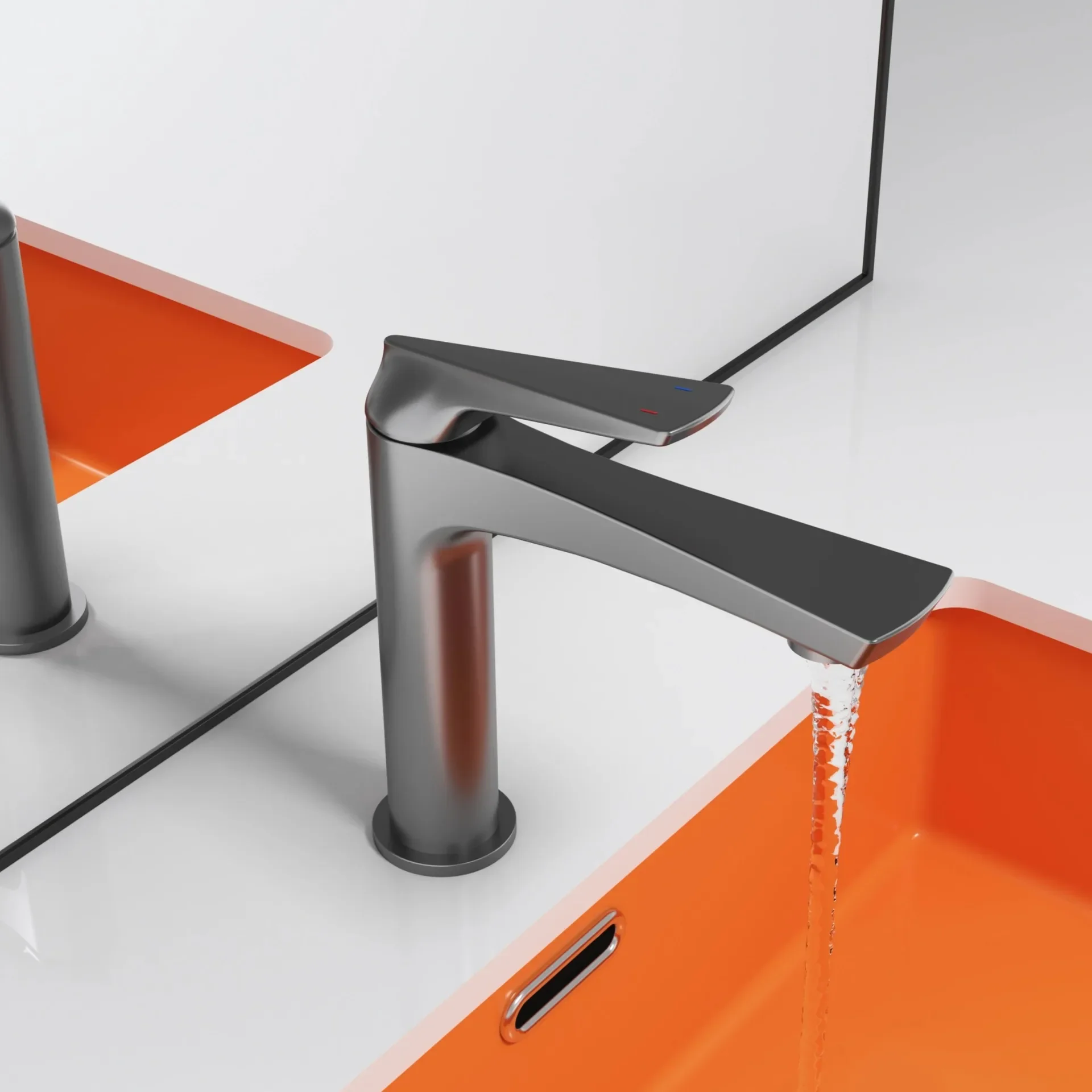 Jieshi Gun Grey Integrated Washbasin Faucet Washbasin Washbasin Sink Toilet Bathroom Waterfall Water