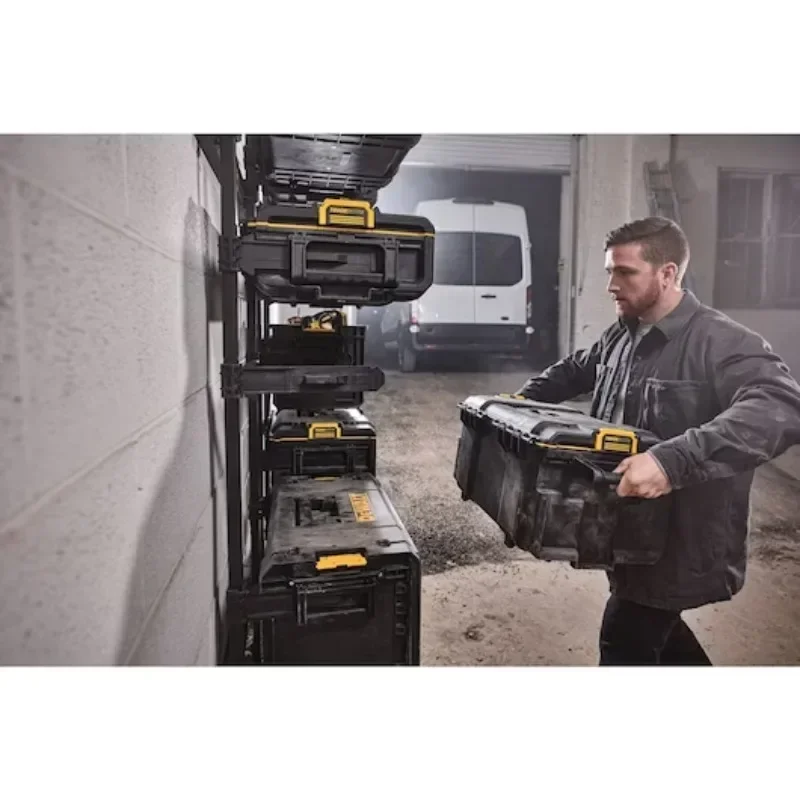 DEWALT DS300 대형 보관 도구 상자, 무선 드릴 터프 시스템 보관 케이스, IP65 방진 및 방수 도구 상자 DWST83294-1