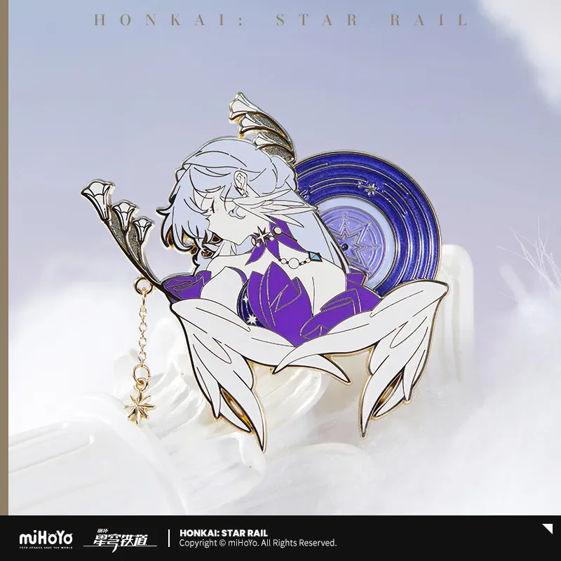 [Genuine] miHoYo Robin Badge Honkai Star Rail Robin Theme Series Metal Badge Anime Brooch Cartoon Accessory Cosplay Xmas Gifts