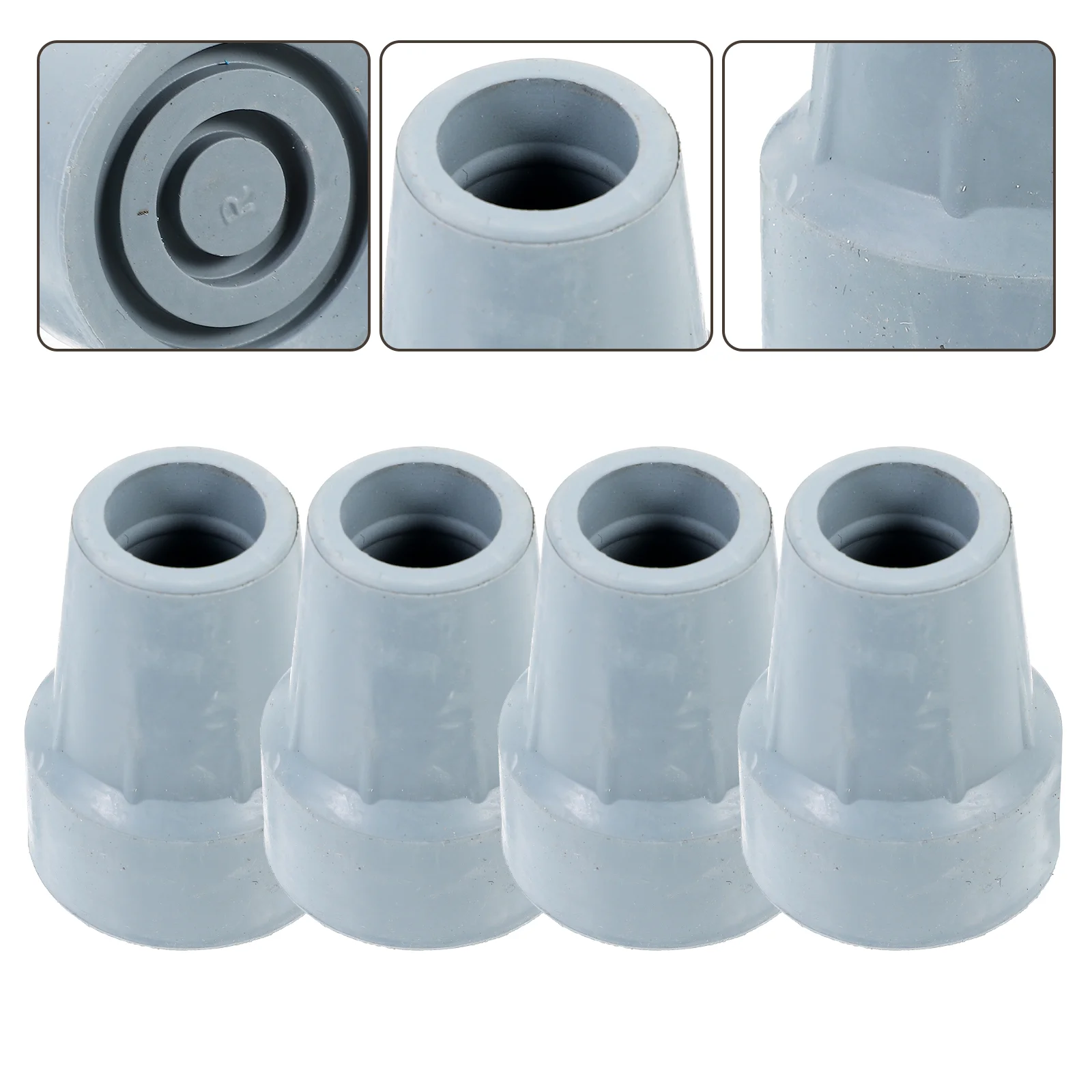 

4 шт. резиновые ножки для замены костыля, аксессуары для походов и кемпинга, трость, противоскользящая амортизирующая защитная