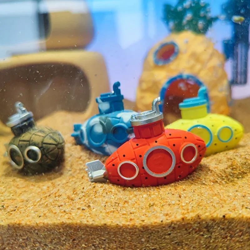 Künstliche Aquarium-Dekoration, Unterschlupf, Ornament, U-Boot-Dekor, Kunstharz, Landschaftsbau, Haus für Fischzubehör für Aquarium-Sachen