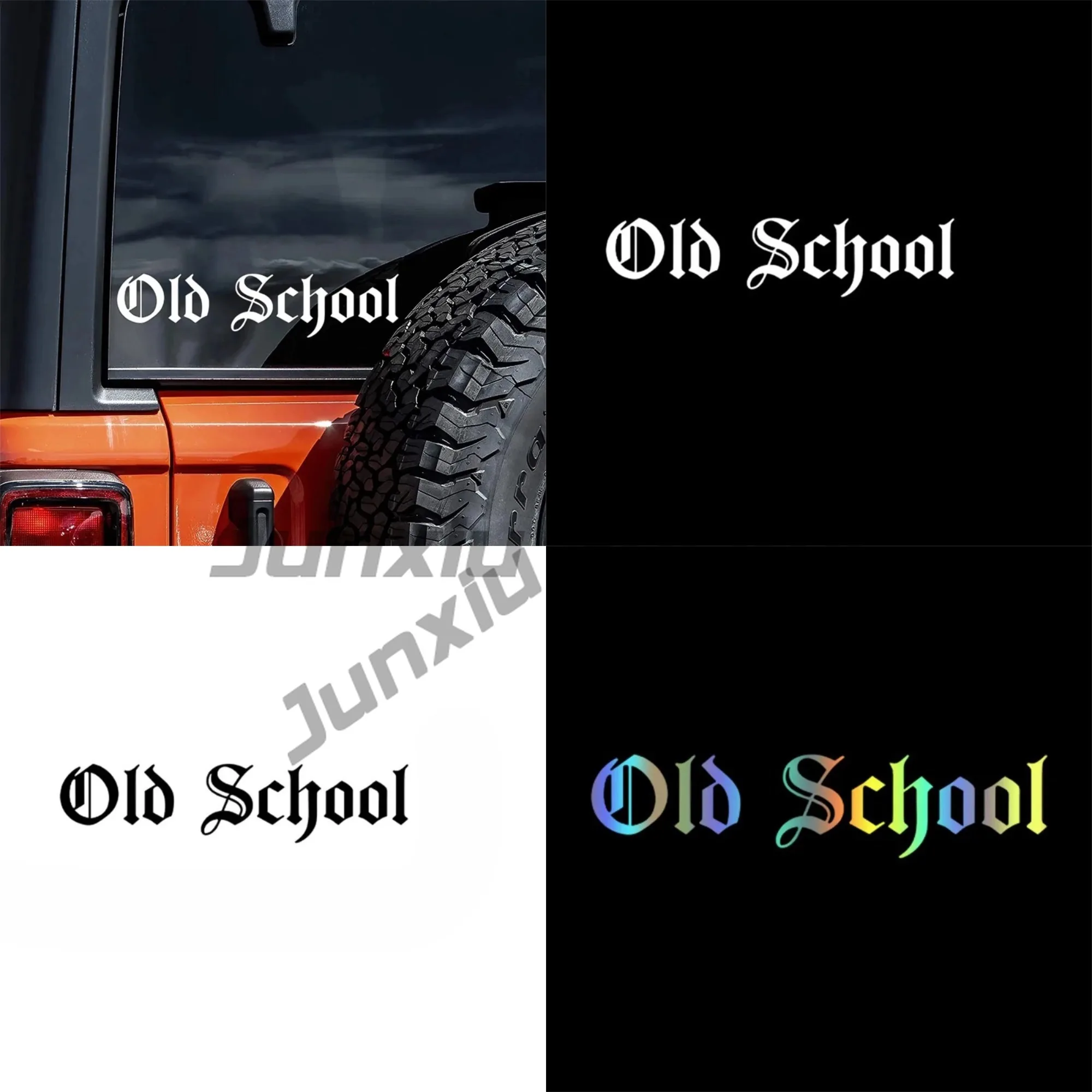 

Old School Adhesive Decal Weatherproof Vinyl Sticker for Bumper, Rear Windshield, Car Body Decorative Accessories