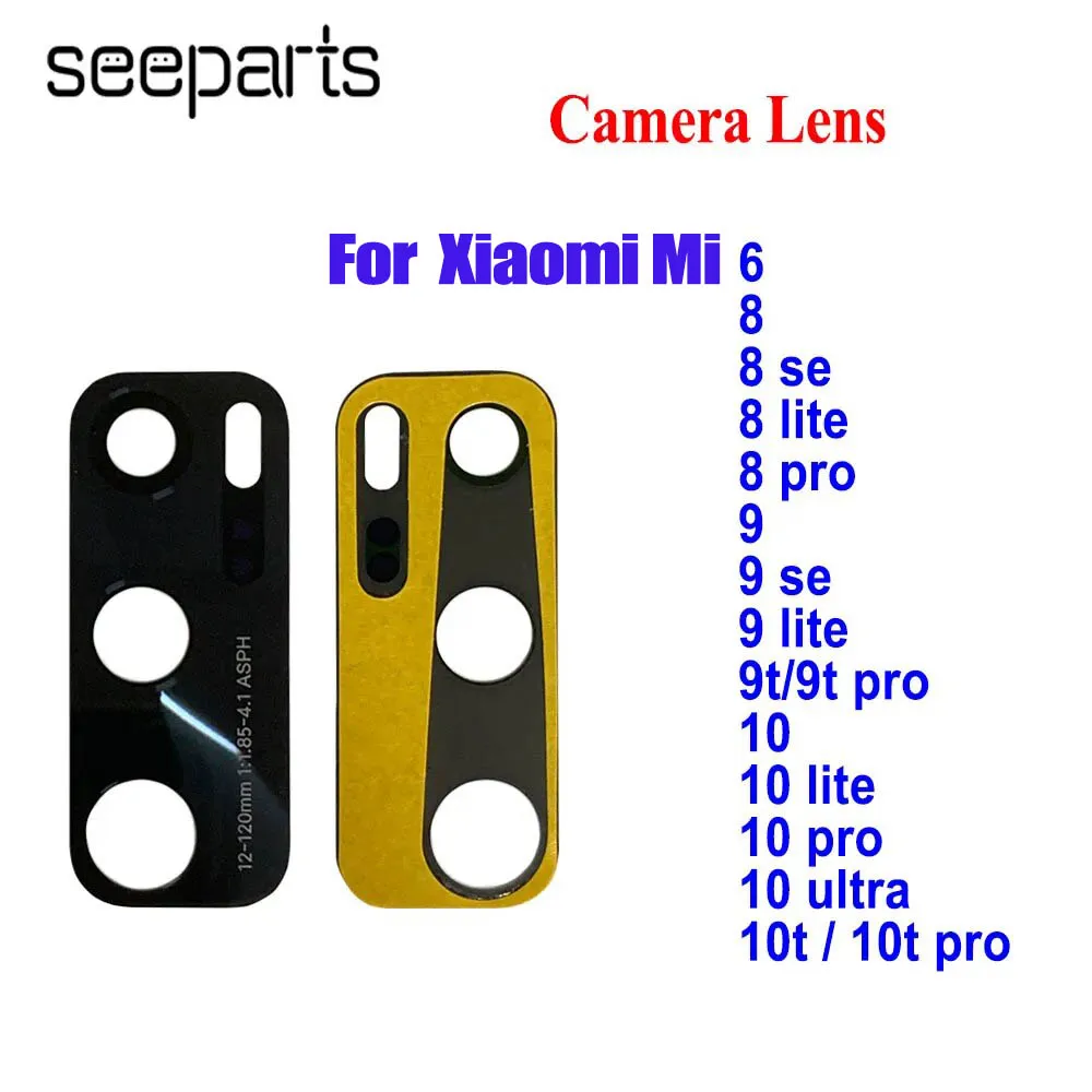 

Для Xiaomi Mi 6 8 9 10 Lite объектив задней камеры Задняя основная камера Стеклянная крышка Mi 10 Pro Ultra Запасные части для объектива камеры