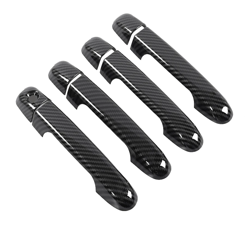 For Hyundai Elantra 2007 2008 2009 2010 Carbon Fiber Outside Exterior Outer Side Door Handle Protector Cover Trim