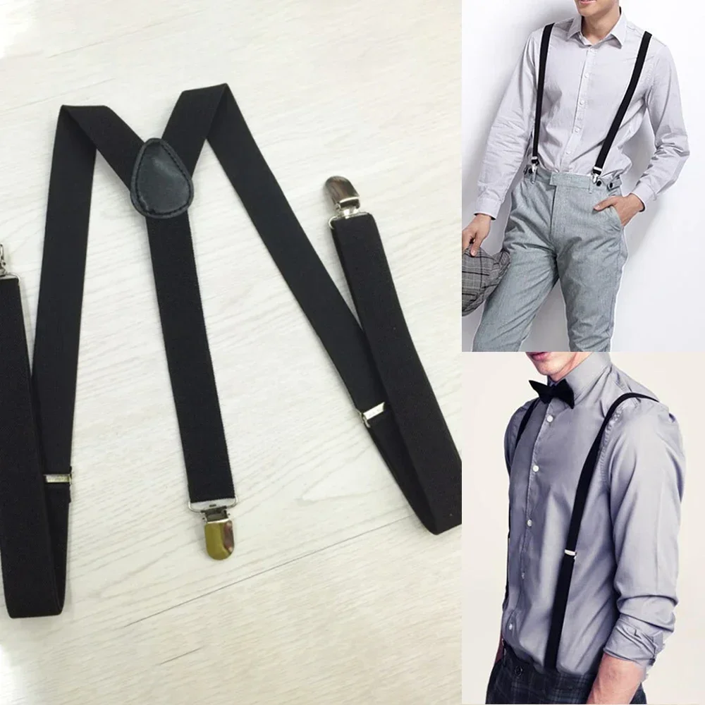 Practical Useful Brand New Suspender Men Braces Replacement Triangle High Quality Bib Clip Elastic Washable Belt