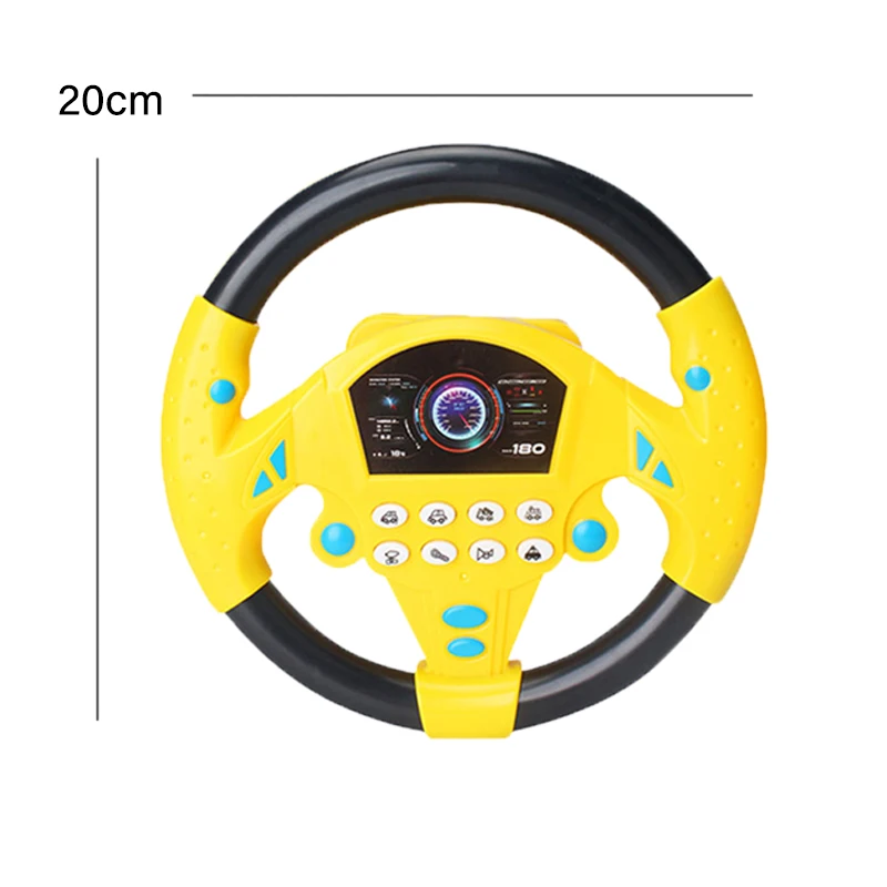 Brinquedo interativo do volante das crianças com sons de condução realistas leves para aprendizagem precoce brinquedos educativos para crianças