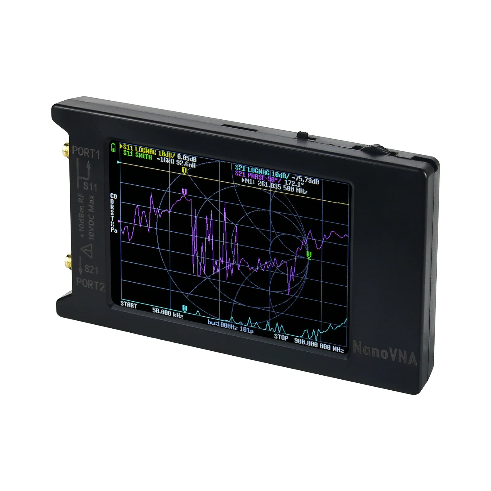 Imagem -04 - Analisador de Rede Vetorial com Slot para Cartão sd 50khz1.5ghz hf Vhf Uhf Novo Analisador de Antena Atualizado Hamgeek-nanovna-h4